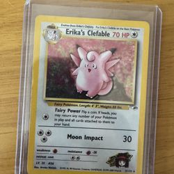 Erika's clefable Vintage Pokemon Card