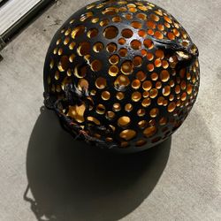 Large Vintage Nautical Ball With Holes.