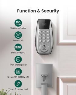 DESLOC C100 Keyless Entry Door Lock silver