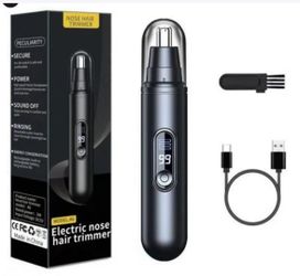USB Rechargeable Electric Nose and Ear Hair Trimmer for Men and Women