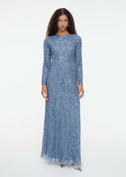 Maryisa Women's Embellished Sequin Beaded Maxi Dress / Gown