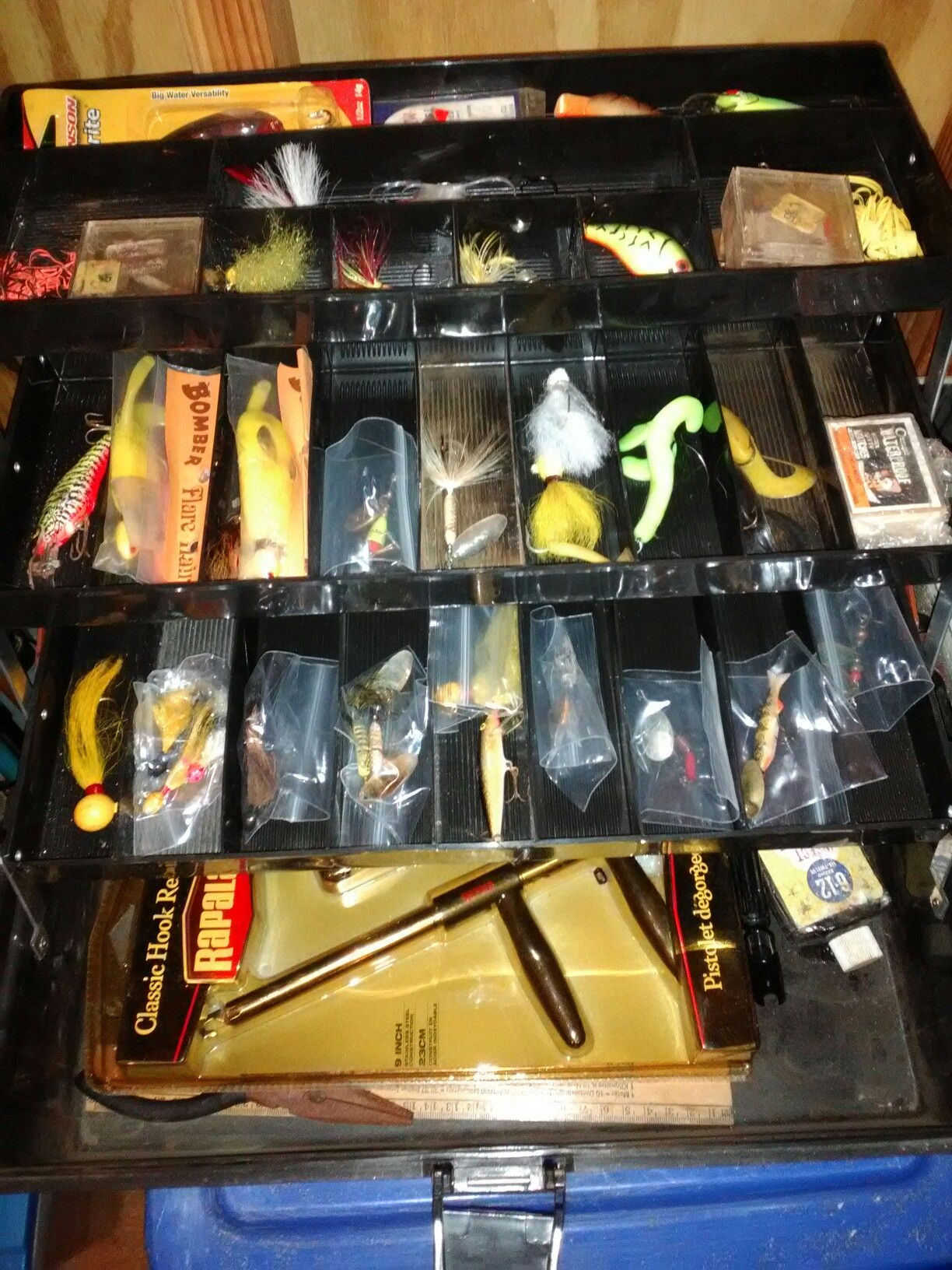 Fishing tackle lot with 4 tackle boxes accepting offers