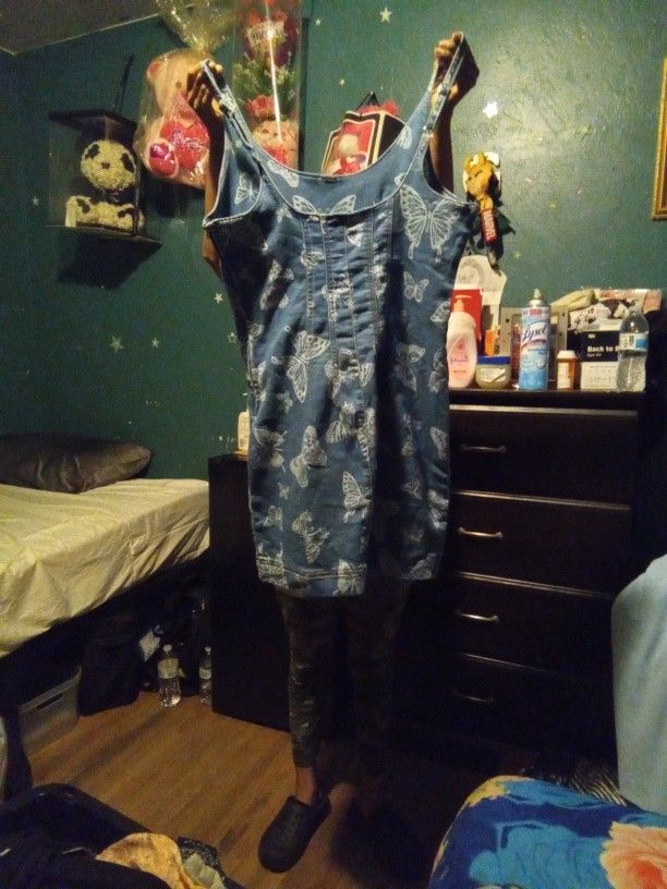 Denim Butterfly Dress