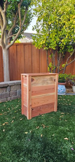 Large Red Wood Planter Box