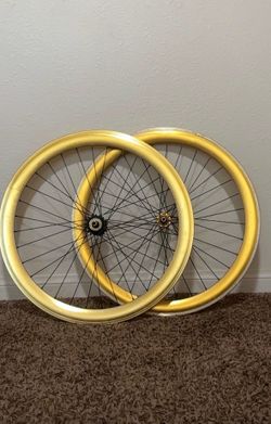 6KU fixed gear Gold Bicycle Wheels