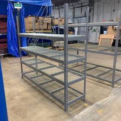 Metal Wide Span Storage Racks -Wire Decking Shelving - $200 (Chester)