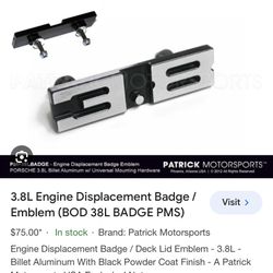 3.8 Front Grille Car Badge (NEW)