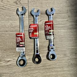 NEW! Husky Flex Head & Reversible Ratcheting Combination Wrench Bundle!