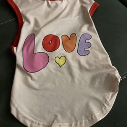 Dog Shirt “Love” Size S/M 