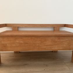 Crate And Barrel Storage Bench 