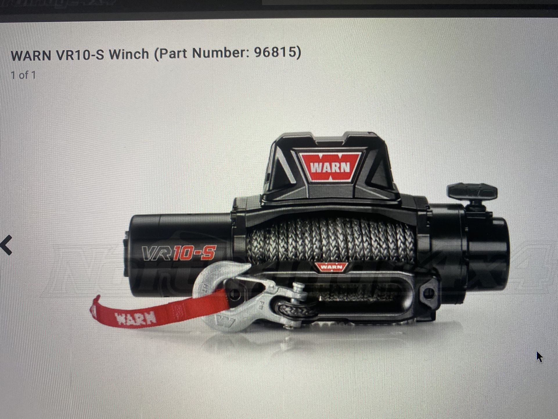 New WARN 96815 VR10-S Electric 12V Winch w/ Synthetic Rope for sale...$550,00 , Still In The Box w/ receipt.