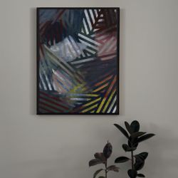 Acrylic On Canvas Painting, Framed