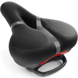Bicycle Seat Replacement, Bike Seat for Men and Women, Comfort Wide Bike Saddle Memory Foam Padded Soft Bike Seat Cushion Compatible with Peloton, Mou