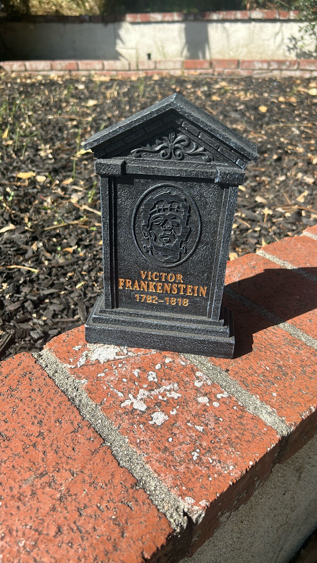 Victor Frankenstein Headstone Statue by Ashland