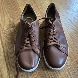 New Cole Haan Grand Os Crosscourt Brown Mens Size 7.5W Casual Sneakers Leather 