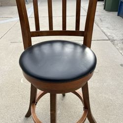 Solid Oak Bar Stools (4)