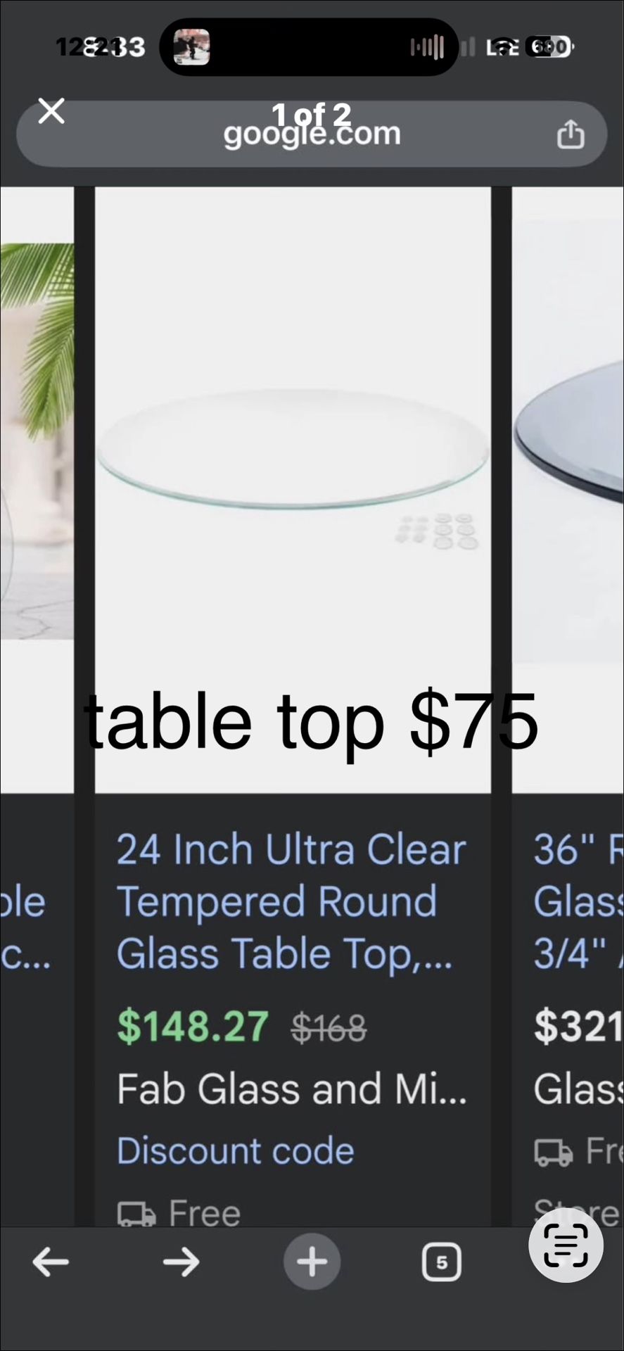 Glass Table Top