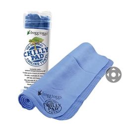 Frogg Toggs Chilly Pad The Original Cooling Towel Blue 33” x 13” SEALED