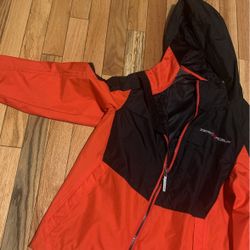 Boys coat size 10/12 in Red/ black