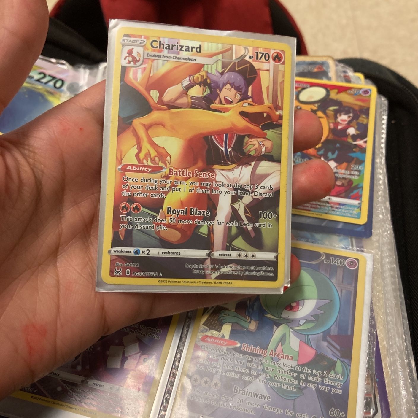 pokemon leon charizard card Holo Sticker Seal MARUMIYA Nintendo Japane [Water] Resistance Minty Rev holo Zard w/leon