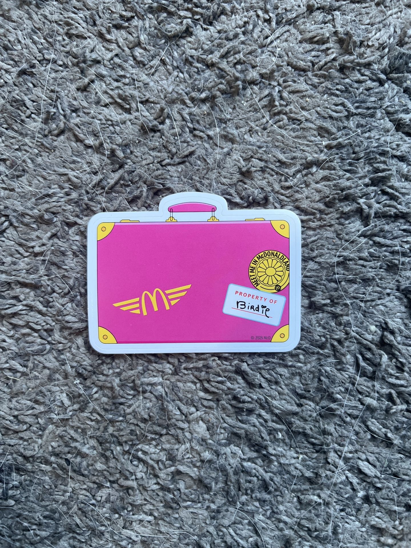2025 McDonald’s McDonaldland Birdie Suitcase Sticker