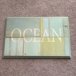 Teal Ocean Art Piece 