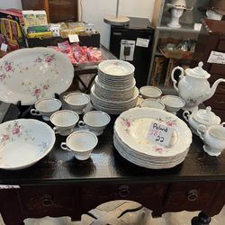 Wawel Vintage China 67 Pc Dinner Set Flower Garden Pattern Made Poland Serves 8