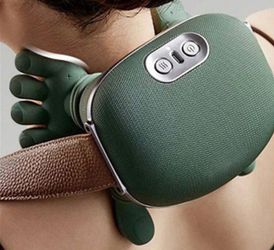 Neck Massager with Hands, Bionic Back and Shoulder Massager with Heat, Portable Electric Heated Shiatsu Massager with Simulated Hand Design for Neck