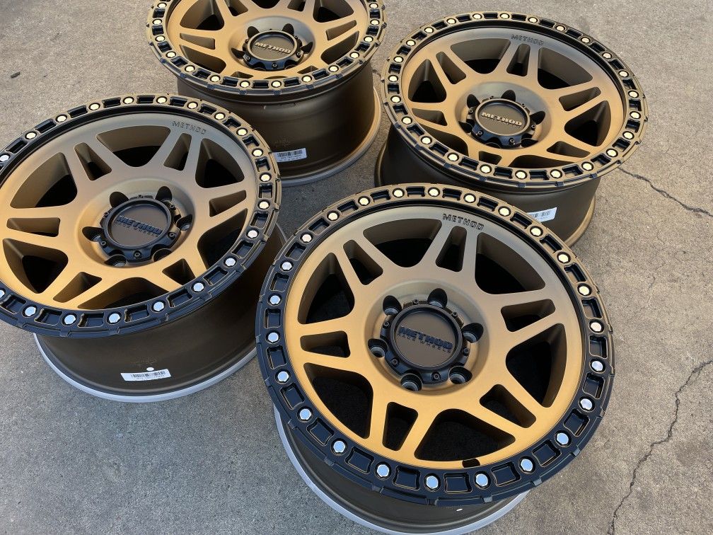 17" METHOD wheels Tacoma 4Runner Tundra Silverado Sierra Tahoe 6x5.5