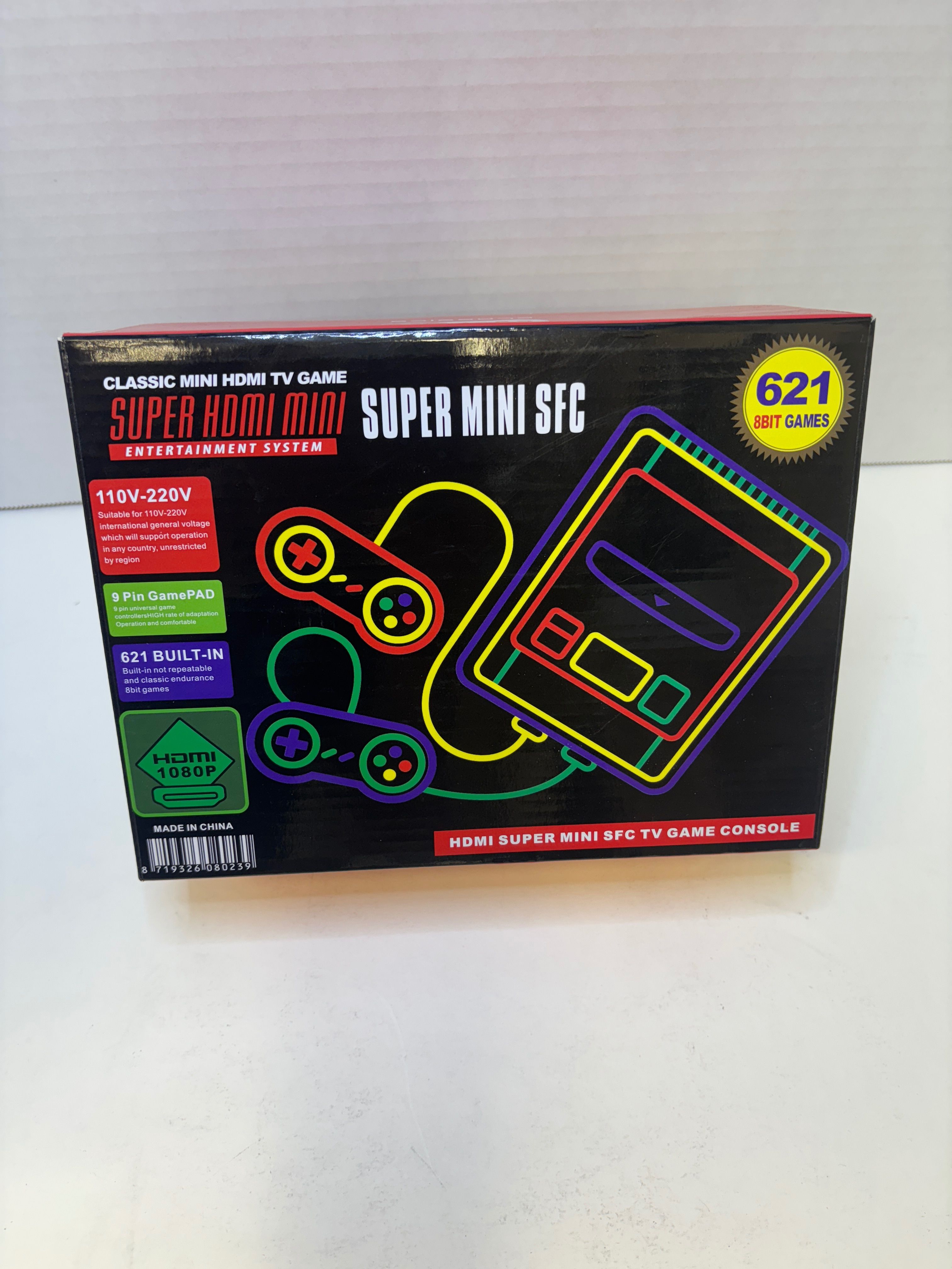 Super Nintendo Mini SFC with Built-in 621 Classic Games - 1080P