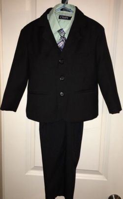 BOYS 4T BLACK FORMAL SUITE 2pc
