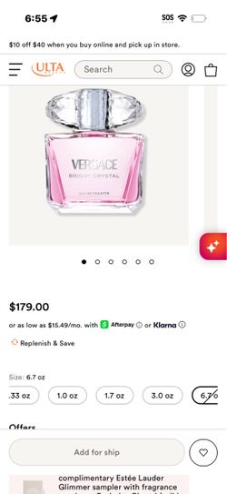 Versace bright crystal big bottle