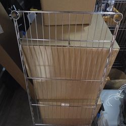 Chrome baker shelves.