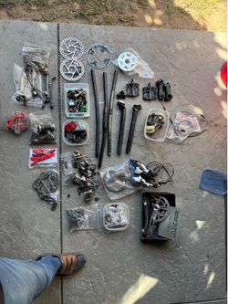Large mixed mountain bike parts lot – priced to sell!