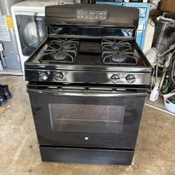 GE CLASSIC GAS STOVE  BLACK EVERYTHING WORKING ESTUFA DE GAS MUY BUENA