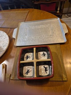 Empc Intiglio Forged aluminum tray and sonoma condiment dish