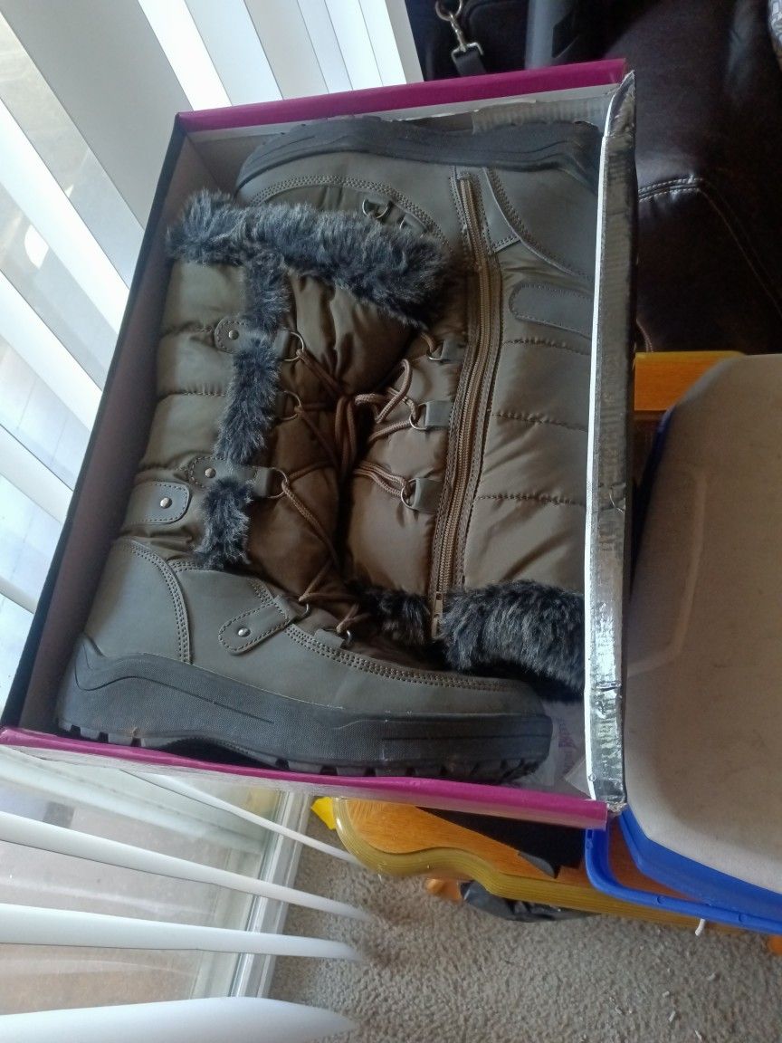 Fur Boots- Size 8