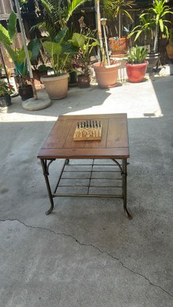 Decorative   Iron  , wood  table 28w 26