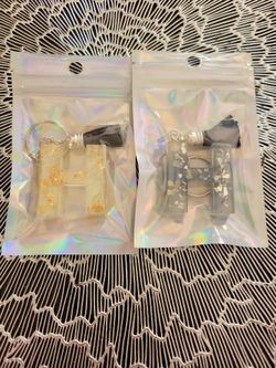 Letter H resin keychains