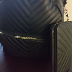 Backpack And Wallet Black Medium