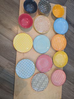 14-Pc KitchenTour and ONEMÖRE Colorful Bohemian Ceramic Dinnerware & Bowl Set