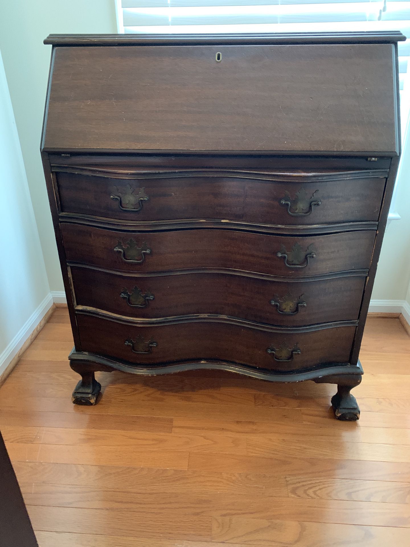 Beautiful antique solid wood secretary desk