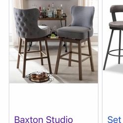Barstools Set Gray