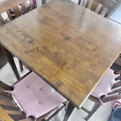 Solid wood Dining Table Set - Seats 4 