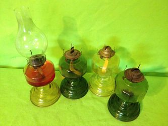 Antique oil lamps