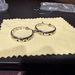 Silver hoop earrings