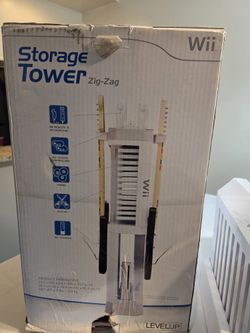 Rare Nintendo Wii Zig Zag Storage Tower In Box