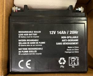 12V 14Ah/20 Hr Battery (rechargeable sealed lead acid) - BRAND NEW