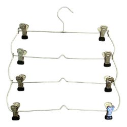 Chrome Metal 4-Tier Swing-Arm Skirt & Pant Hanger