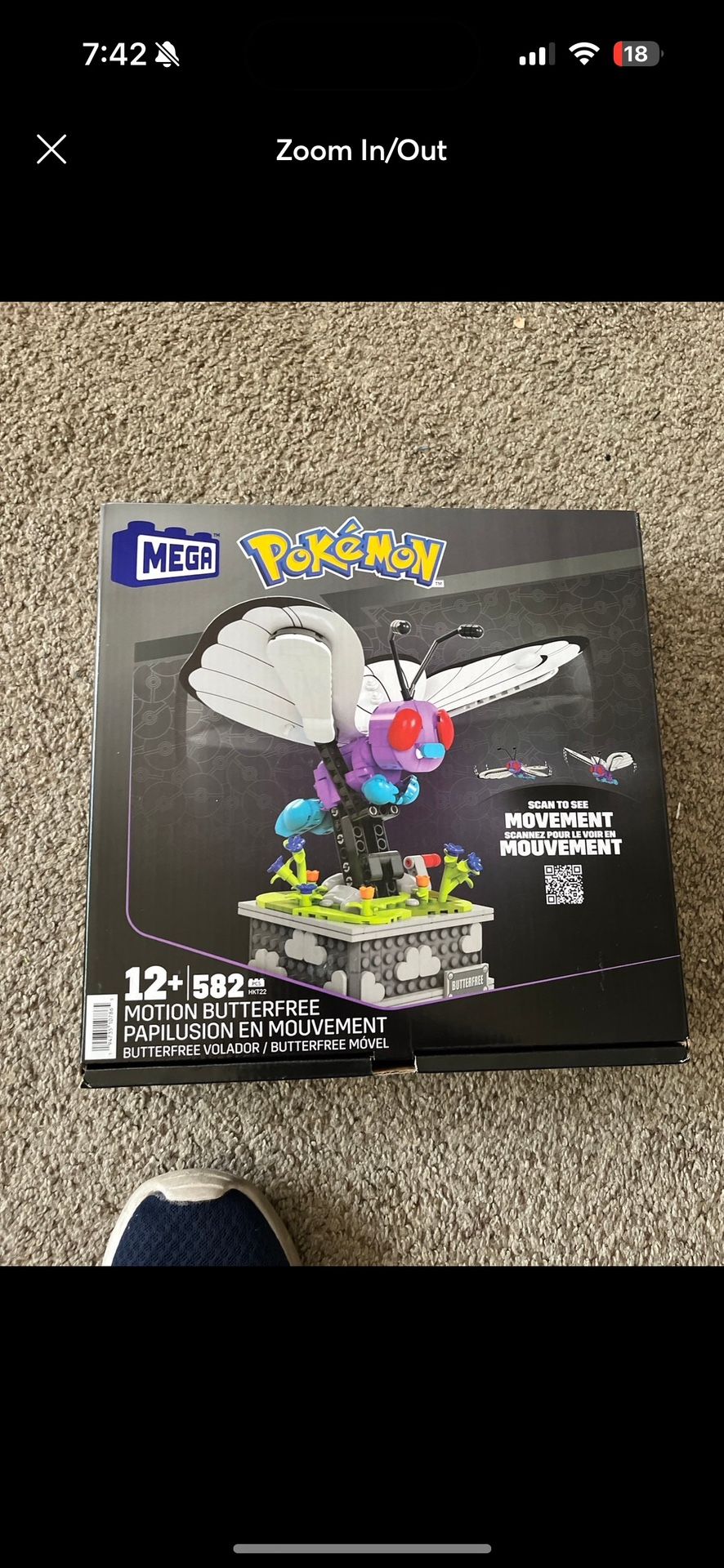 Mega Construx Pokemon Motion Butterfree Building Toy Set NEW SEALED
